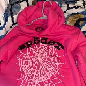 Pink Legacy Sp5der Hoodie Medium